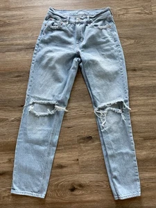 American Eagle Outfitters 90’s Baggy Women's Jeans Size 2 Regular Light Wash - Picture 1 of 10