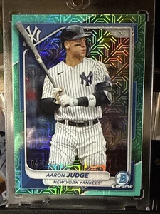 2024 Bowman Chrome #1 Aqua Green Mojo Refractor /125 Aaron Judge - Bild 1 von 4