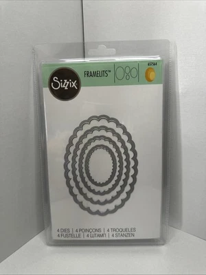 Sizzix Framelits Dies #657564 Oval Frame Set New Sealed Scrapbooking Crafts - Image 1 of 4