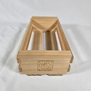 Napa Valley Cassette Tape Storage Holder Wooden Crate Wood Box Holds 12 Tapes - Picture 1 of 5