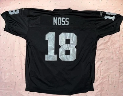 Camiseta deportiva Oakland Raiders auténtica Reebok Randy Moss talla 54 Foto 1 de 4