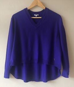 KENZO Stunning Indigo Purple 100% Wool Vintage Sweater Jumper Size 10 VGC