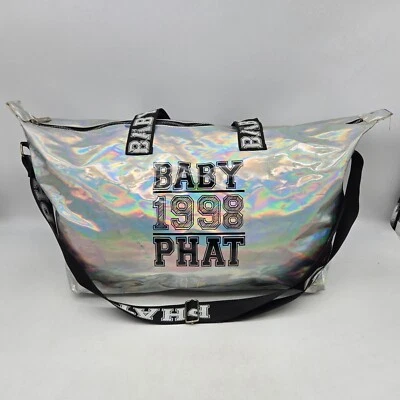 Винтажный Baby Phat спортивная сумка котелок Дамская сумка сумка с короткими ручками голографический винил с надписью 90-х - Изображение 1 из 4