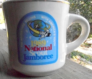 1989 Vintage NATIONAL SCOUT JAMBOREE Boy Scouts BSA heavy china coffee cup mug - Picture 1 of 1
