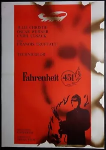 FAHRENHEIT 451 Truffaut Christie Oskar Werner 1968 EXYUGO MOVIE POSTER - Picture 1 of 2