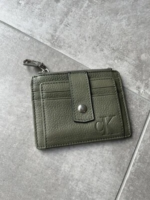 calvin klein kreditkartenetui wallet geldbörse geldbeutel green grün - Bild 1 von 3