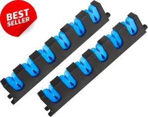 RR1 Horizontal Fishing Rod Holder Rack Wall Mount for 6 Rods Garage - Picture 1 of 12