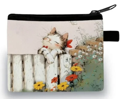 Bolsa con cremallera Cat On The Fence para tus cosas Foto 1 de 2