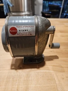 VTG Apsco Giant Hand Crank 6-Hole Pencil Sharpener Wall Desk Mount Type USA - Picture 1 of 5