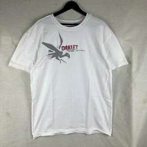 Oakley T-Shirt Gr. XL Herren Weiß Logo Baumwolle Slim Fit Eagle Y2K Surf Skate - Bild 1 von 11