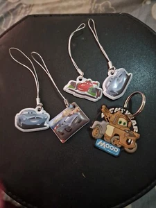 Disney Pixar Cars 5 Different Key Rings Plastic And Charm - Picture 1 of 4