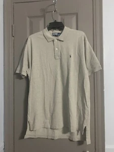 Polo Ralph Lauren Polo Shirt Mens SizeL Gray Short Sleeve Preowned - Picture 1 of 10