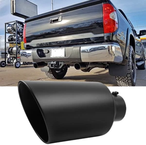 Stainless Steel Truck Bolt-On Exhaust Roll Tip 4" x 8" x 15" For Toyota Tundra - Picture 1 of 16