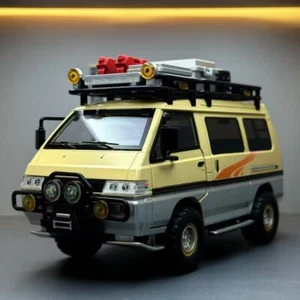 Alloy Car Model 1:24 Mitsubishi Delica Camping Van Model Ornaments - Picture 1 of 10