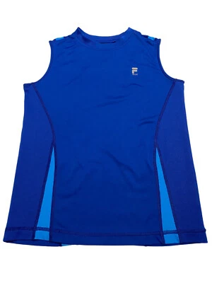 Blusa Fila feminina tamanho M (10/12) azul sem mangas - Imagem 1 de 4