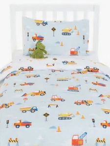 NEW John Lewis Construction Reversible Single Duvet Cover Set Kids Children Boys - Picture 1 of 9