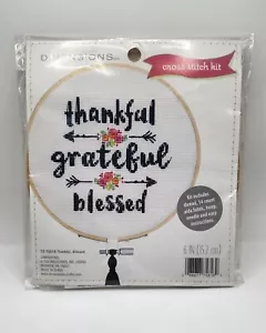 Dimensions: Cross Stitch Kit, Thankful, Grateful, Blessed NEW Craft needlepoint - Picture 1 of 3