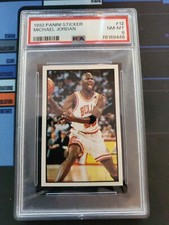1992 Panini Sticker #12 Michael Jordan PSA 8