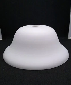 Large 13" Satin White Milk Glass Pendant, Ceiling, Torchiere Lamp Light Shade - Bild 1 von 8