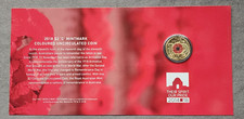 2018 Armistice $2 "C" Mint Mark UNC Coloured Coin on Unfolded Card.