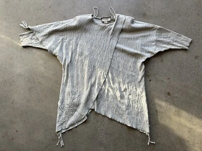 Vintage Gadól by Jeffrey Speaks Beige Cotton Blend Asymmetrical Layered Sweater - Image 1 of 4