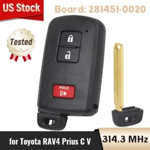 for Toyota RAV4 Prius C V Smart Remote Key Fob 3Button HYQ14FBA 281451-0020 G - Picture 1 of 7