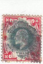 Scott # 138A - 1 shilling - King Edward VII - Used - SCV $70.00