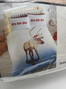 Premier Blitzen ReindeerStag Christmas KingSize Duvet Set100%Brushed Cotton S64B - Picture 1 of 8
