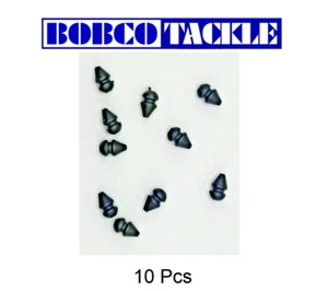 10 x Black Heli Beads Carp Fishing Terminal Tackle Chod Heli Rigs Grommet style - Picture 1 of 3