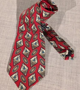 Vintage Burberry's of London Tennis USA Made Silk Neck Tie - Picture 1 of 7