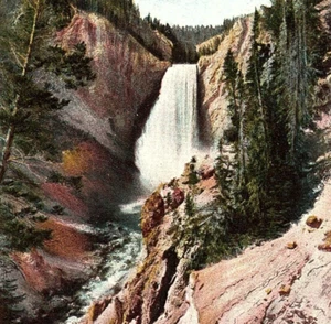 RARE c.1910 Haynes 149 Yellowstone National Park Postcard Great Falls 360 Feet - Picture 1 of 3