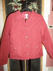 Bass Women's Size Medium Dark Red Quilted Jacket NICE! - Picture 1 of 6