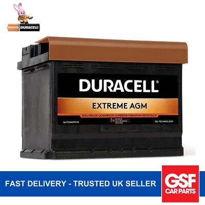 Duracell Battery DE 60 Extreme AGM 12V 60Ah 640A B13 L2 Vauxhall Ampera EV 150 - Image 1 of 4