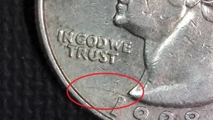 Quarter, Circulated, 25 cents, Coin with Die Crack, 1998 year - Picture 1 of 4
