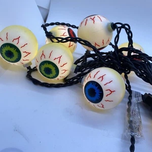 20 Eyeball Halloween Novelty Light Set Multi Color 5.5Ft Yard Outdoor Decoration - Picture 1 of 9