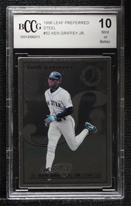 1996 Leaf Preferred Steel Ken Griffey Jr #52 BCCG Mint HOF
