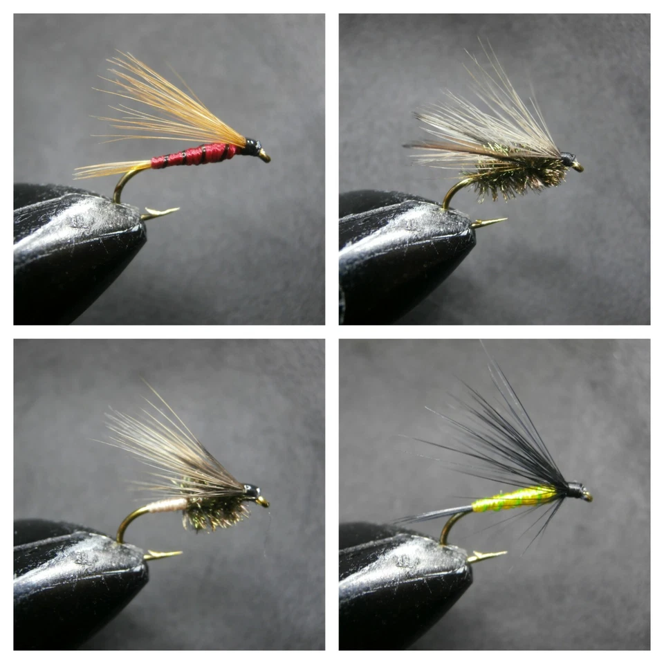 RIOYLAGOMOSCAS 16 AHOGADAS PARA PESCA A MOSCA (4 MODELOS)-(AHO-50)