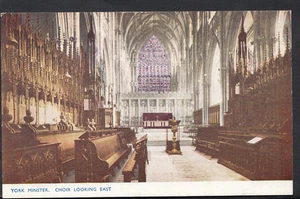 Yorkshire Postcard - York Minster Choir Looking East RS3870 - Picture 1 of 2