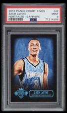 2015 PANINI COURT KINGS PORTRAITS SAPPHIRE ZACH LAVINE /25 #42 PSA 9 MINT POP 1