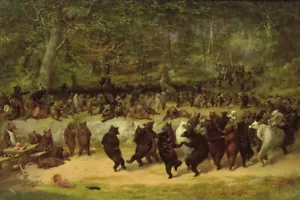Impresión artística giclee vintage de barba de William Holbrook The Bear Dance envío gratuito - Imagen 1 de 4