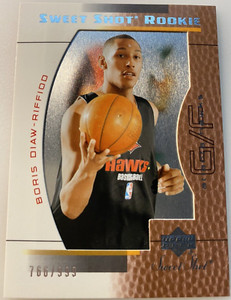 2003-04 Upper Deck Sweet Shot Rookies Boris Diaw #111 Atlanta 766/999 Card!