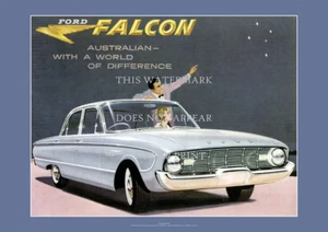 Ford Falcon XK Art Print – 1960 Advertisement Australian-built – 2 sizes Poster - Picture 1 of 4