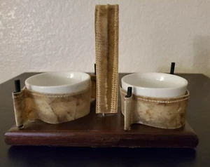 Vintage 2 small bowl holder, made in Uruguay - Picture 1 of 10