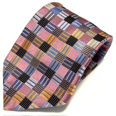 Corbata XMI Platino Impresionante Geométrica Abstracta Colorida Llamativa Elegante Genial Foto 1 de 4