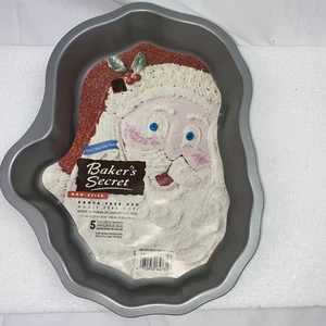 Baker's Secret Cake Pan Santa Face Mold Non-Stick New - Picture 1 of 7