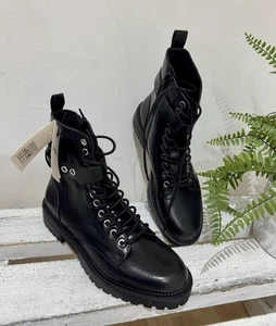 Stivaletti Pimkie nuovi con etichette neri ecopelle fibbia occhiello biker gotici taglia UK 6 39 - Foto 1 di 8