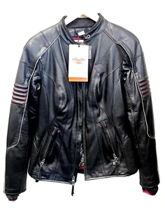 Giacca biker uomo HARLEY DAVIDSON EDIZIONE LIMITATA vera pelle taglia ALTA M - Foto 1 di 4