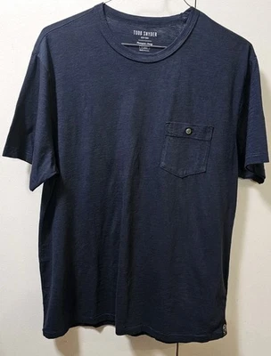 Camiseta TODD SNYDER Slub Bolsillo Cuello Redondo Azul Marino Hecha en EE. UU. Talla XL $68 Foto 1 de 4