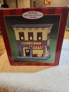 VINTAGE RETRO DOLLAR GENERAL CHRISTMAS LIGHT UP VILLAGE BUILDING - Picture 1 of 8