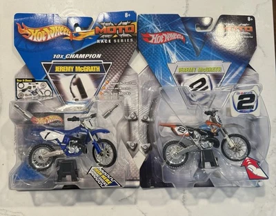 Jeremy McGrath Twin Pack KTM and Yamaha #1 #2  Hot Wheels Moto X - Image 1 of 4